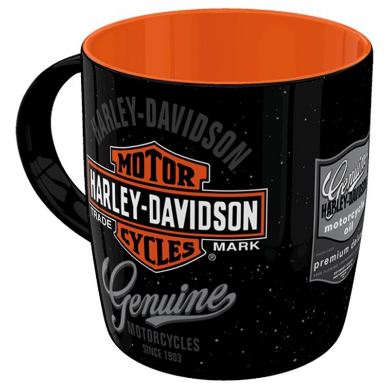 Kubek Harley Davidson Genuine Logo 340 ml - Nostalgic Art 43412
