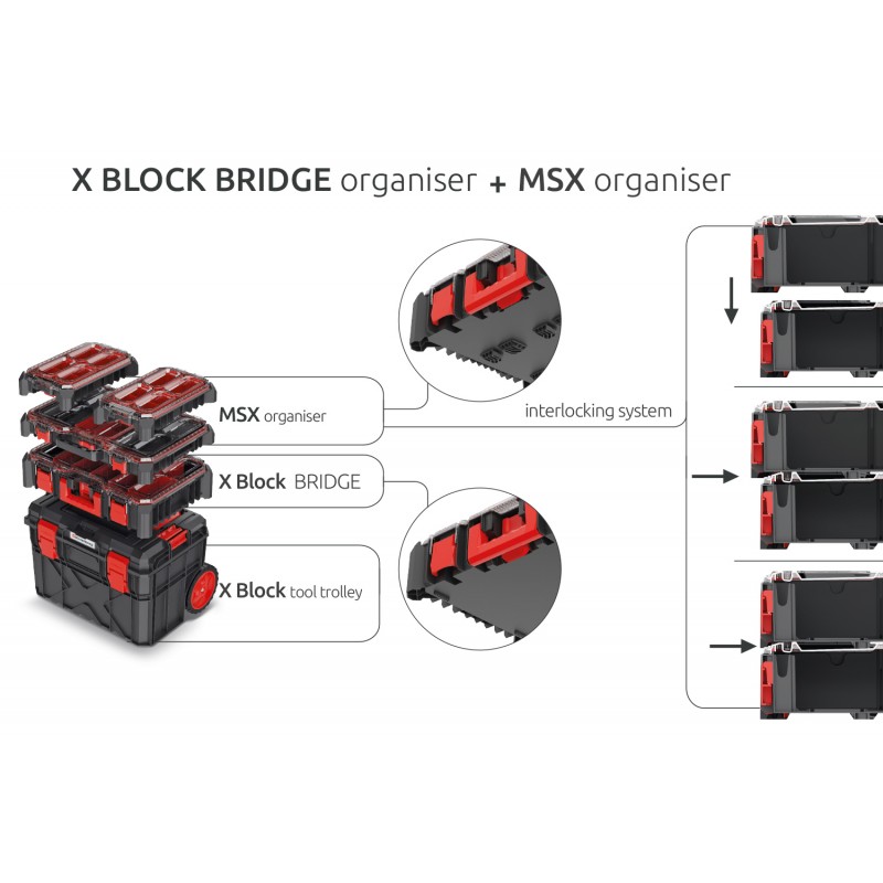 Organizer narzędziowy Kistenberg X Block Bridge KXBB5540B