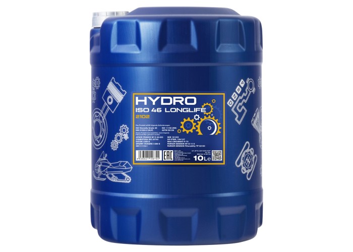 MANNOL Hydro ISO 46 Longlife 2102 10L olej hydrauliczny HLP