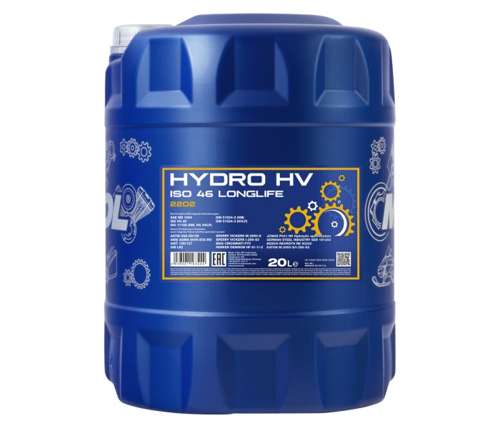 Olej hydrauliczny 20L MANNOL Hydro HV ISO 46 Longlife 2202
