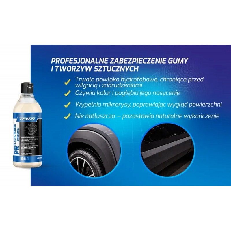 TENZI PR Plastic Rubber Dressing 0,5L do plastiku i gumy